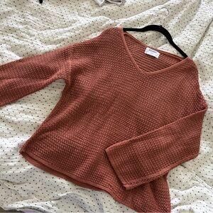 2/$15! Rust Knit Sweater